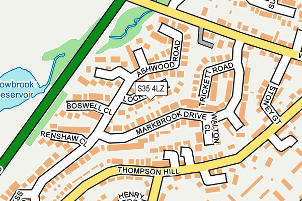 S35 4LZ map - OS OpenMap – Local (Ordnance Survey)