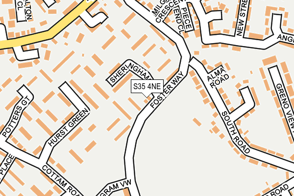 S35 4NE map - OS OpenMap – Local (Ordnance Survey)