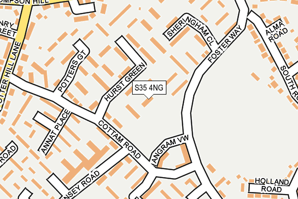 S35 4NG map - OS OpenMap – Local (Ordnance Survey)