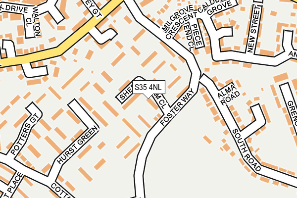 S35 4NL map - OS OpenMap – Local (Ordnance Survey)