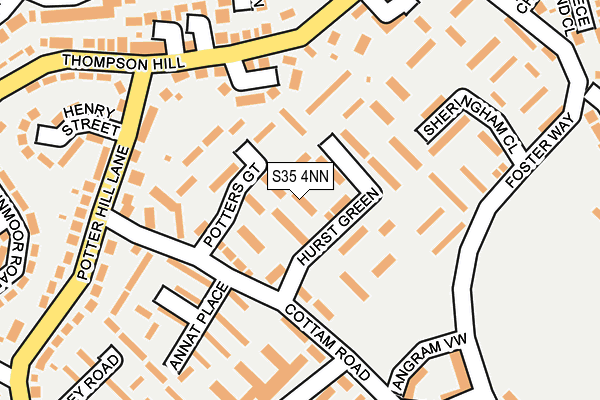 S35 4NN map - OS OpenMap – Local (Ordnance Survey)