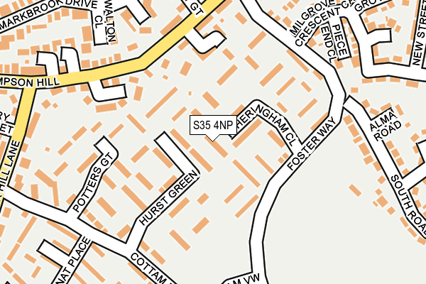 S35 4NP map - OS OpenMap – Local (Ordnance Survey)