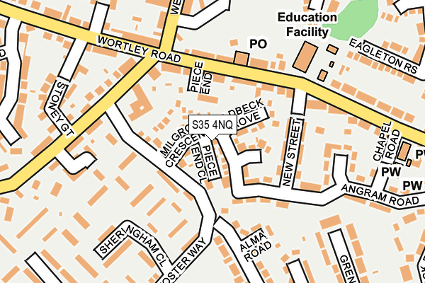S35 4NQ map - OS OpenMap – Local (Ordnance Survey)