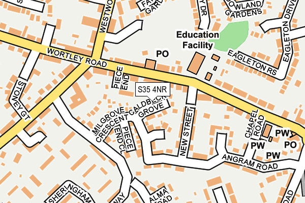 S35 4NR map - OS OpenMap – Local (Ordnance Survey)