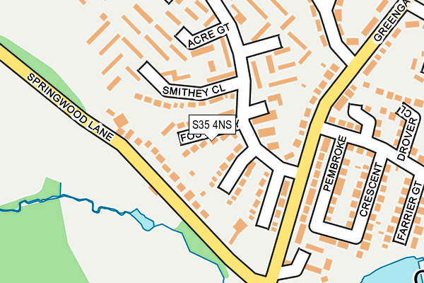 S35 4NS map - OS OpenMap – Local (Ordnance Survey)