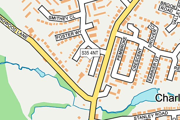 S35 4NT map - OS OpenMap – Local (Ordnance Survey)