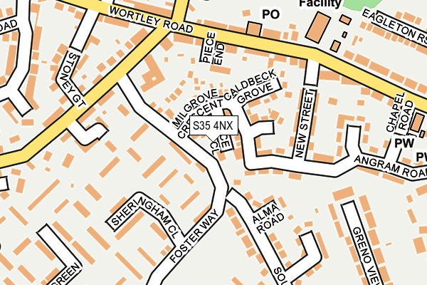 S35 4NX map - OS OpenMap – Local (Ordnance Survey)