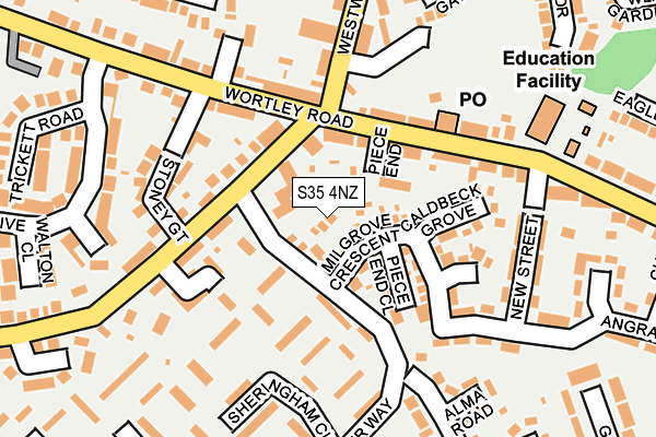S35 4NZ map - OS OpenMap – Local (Ordnance Survey)
