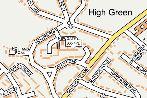 S35 4PD map - OS OpenMap – Local (Ordnance Survey)