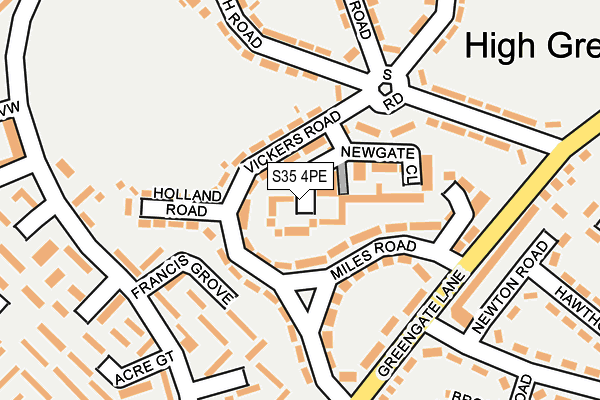 S35 4PE map - OS OpenMap – Local (Ordnance Survey)