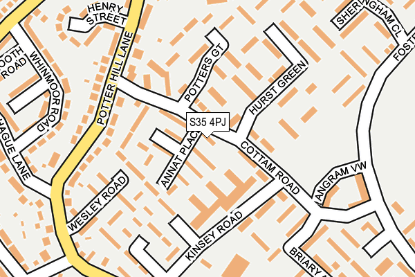 S35 4PJ map - OS OpenMap – Local (Ordnance Survey)