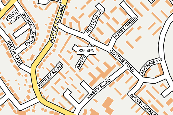 S35 4PN map - OS OpenMap – Local (Ordnance Survey)