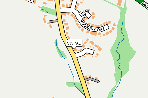 S35 7AE map - OS OpenMap – Local (Ordnance Survey)
