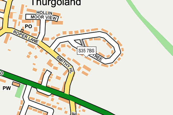 S35 7BS map - OS OpenMap – Local (Ordnance Survey)