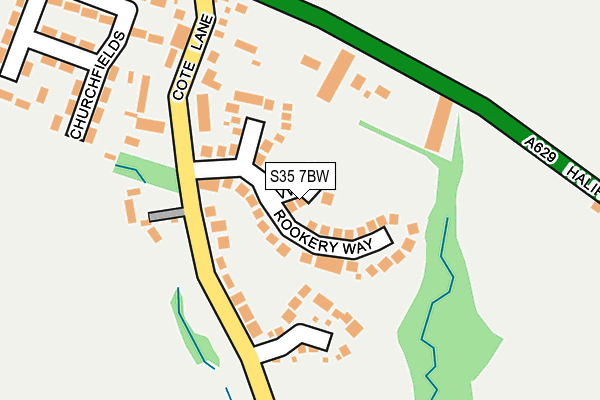 S35 7BW map - OS OpenMap – Local (Ordnance Survey)