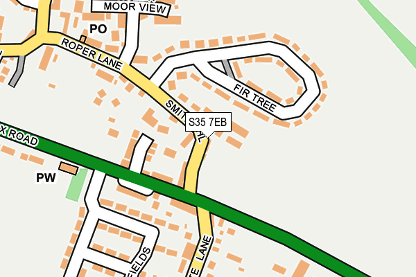 S35 7EB map - OS OpenMap – Local (Ordnance Survey)