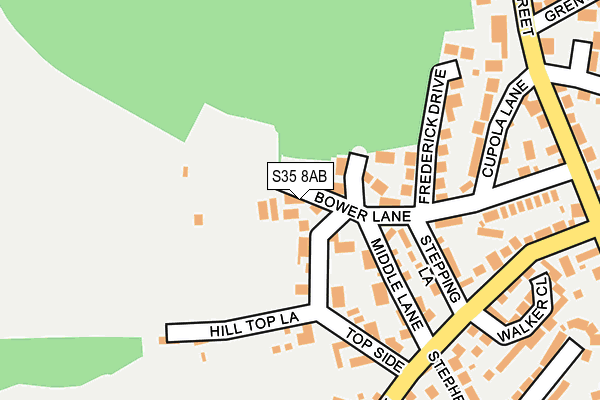 S35 8AB map - OS OpenMap – Local (Ordnance Survey)