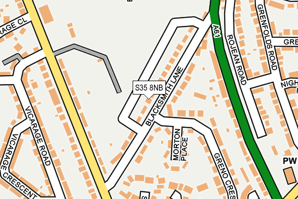 S35 8NB map - OS OpenMap – Local (Ordnance Survey)