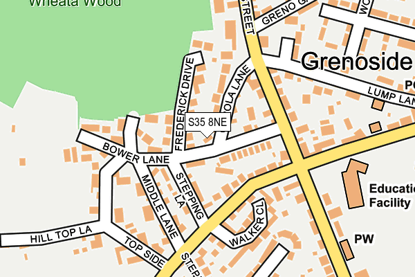 S35 8NE map - OS OpenMap – Local (Ordnance Survey)