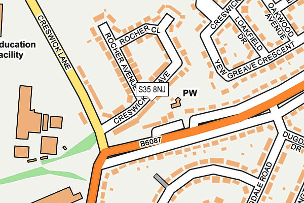 S35 8NJ map - OS OpenMap – Local (Ordnance Survey)