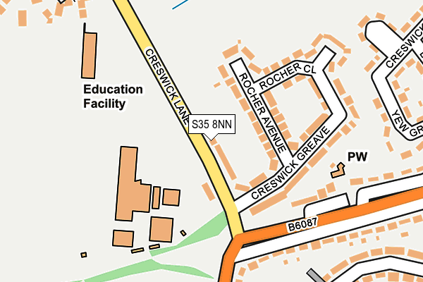S35 8NN map - OS OpenMap – Local (Ordnance Survey)