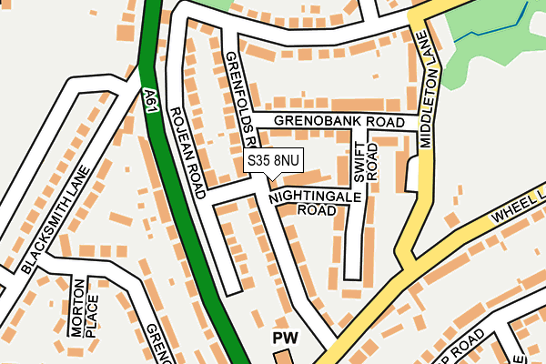 S35 8NU map - OS OpenMap – Local (Ordnance Survey)