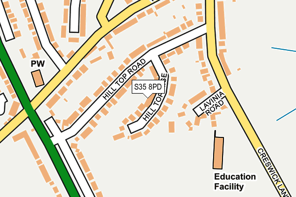 S35 8PD map - OS OpenMap – Local (Ordnance Survey)