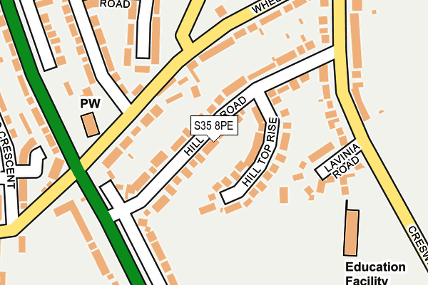 S35 8PE map - OS OpenMap – Local (Ordnance Survey)