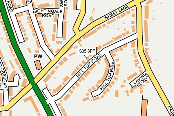 S35 8PF map - OS OpenMap – Local (Ordnance Survey)