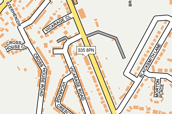 S35 8PN map - OS OpenMap – Local (Ordnance Survey)