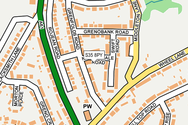 S35 8PY map - OS OpenMap – Local (Ordnance Survey)
