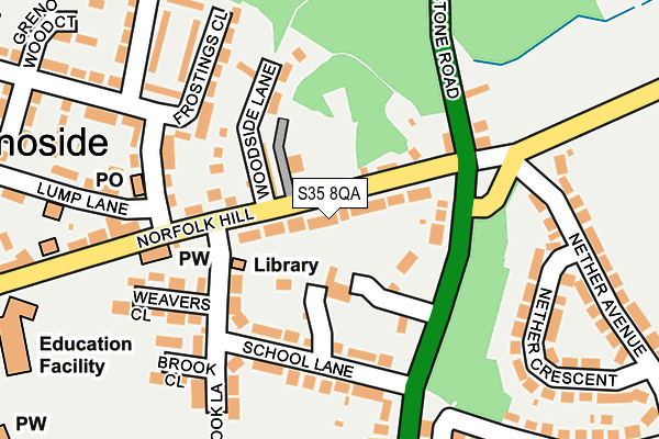 S35 8QA map - OS OpenMap – Local (Ordnance Survey)