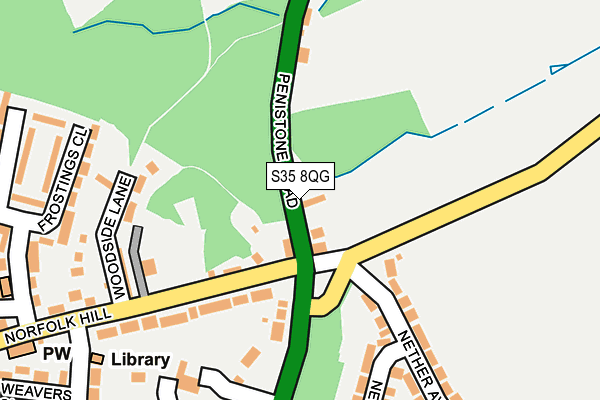 S35 8QG map - OS OpenMap – Local (Ordnance Survey)