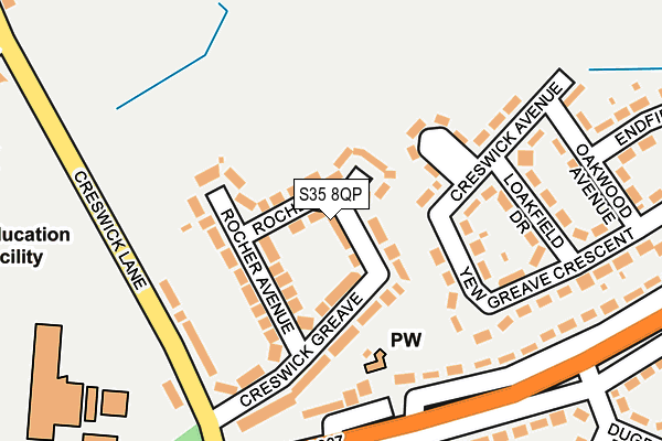 S35 8QP map - OS OpenMap – Local (Ordnance Survey)