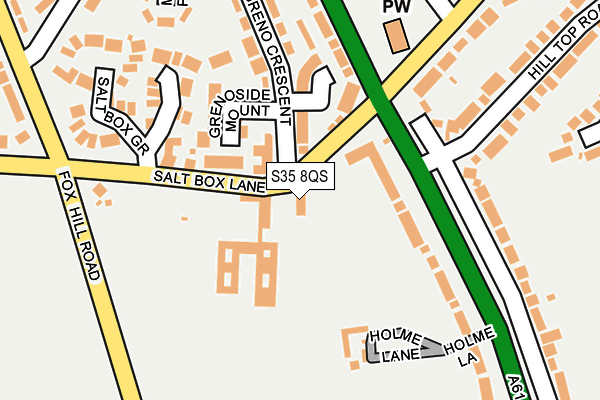 S35 8QS map - OS OpenMap – Local (Ordnance Survey)