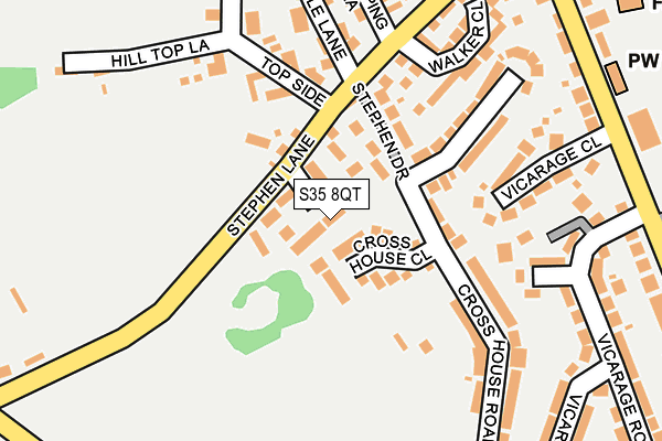 S35 8QT map - OS OpenMap – Local (Ordnance Survey)