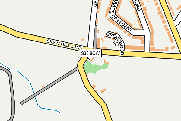 S35 8QW map - OS OpenMap – Local (Ordnance Survey)
