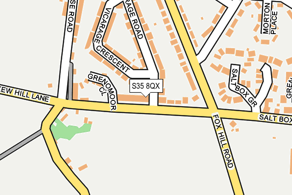 S35 8QX map - OS OpenMap – Local (Ordnance Survey)