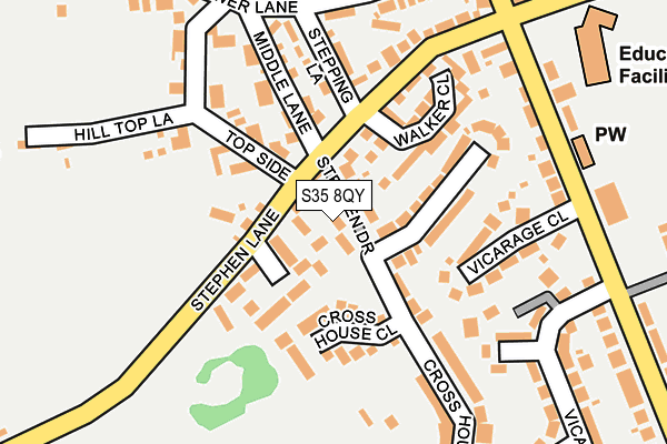 S35 8QY map - OS OpenMap – Local (Ordnance Survey)