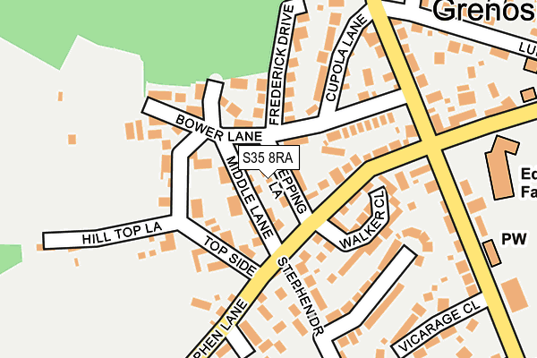 S35 8RA map - OS OpenMap – Local (Ordnance Survey)