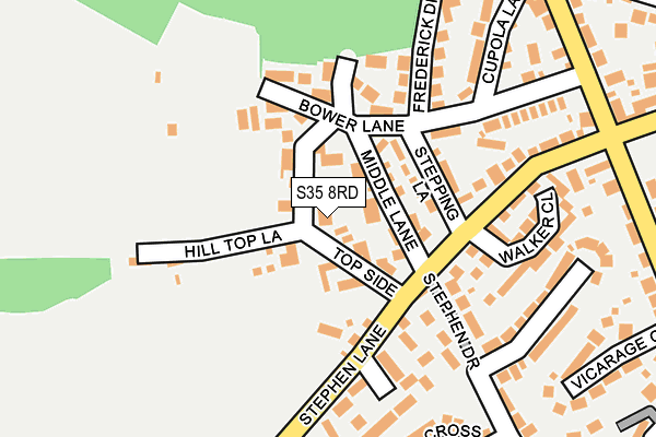 S35 8RD map - OS OpenMap – Local (Ordnance Survey)