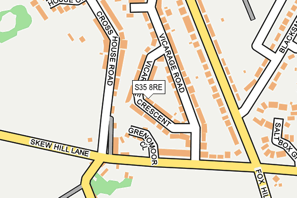 S35 8RE map - OS OpenMap – Local (Ordnance Survey)