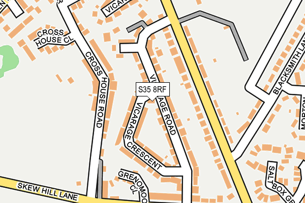 S35 8RF map - OS OpenMap – Local (Ordnance Survey)