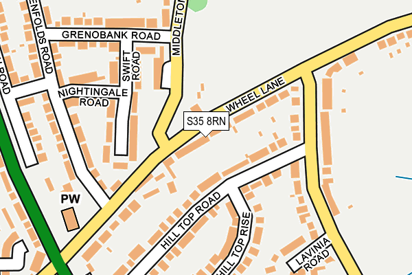 S35 8RN map - OS OpenMap – Local (Ordnance Survey)