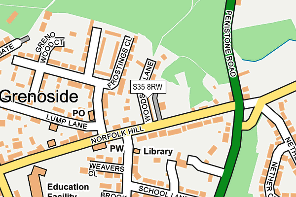 S35 8RW map - OS OpenMap – Local (Ordnance Survey)