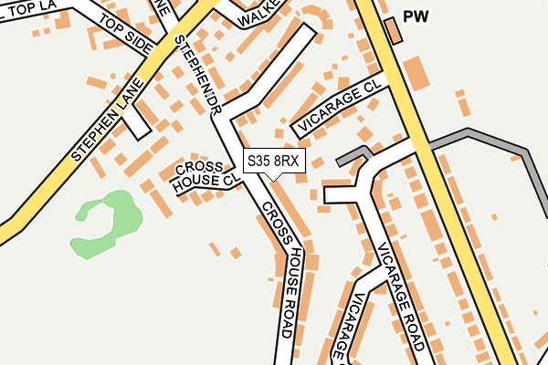 S35 8RX map - OS OpenMap – Local (Ordnance Survey)