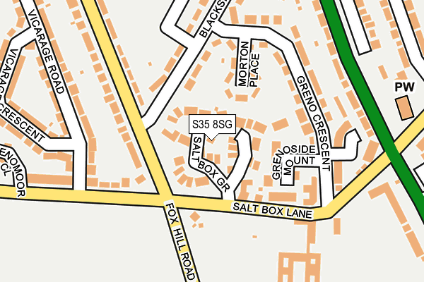 S35 8SG map - OS OpenMap – Local (Ordnance Survey)