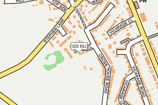 S35 8SJ map - OS OpenMap – Local (Ordnance Survey)