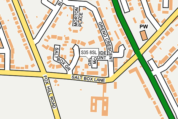 S35 8SL map - OS OpenMap – Local (Ordnance Survey)