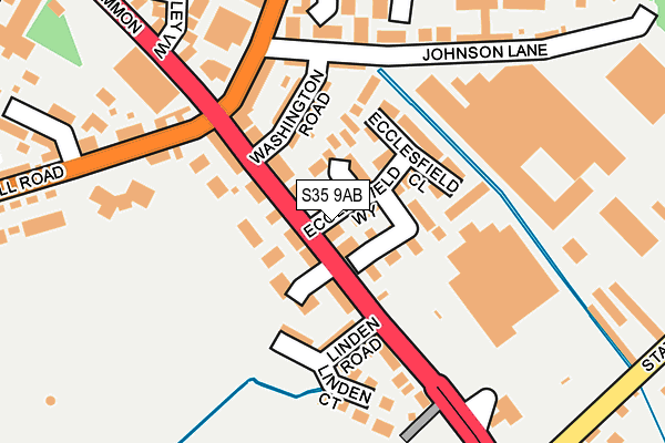 S35 9AB map - OS OpenMap – Local (Ordnance Survey)